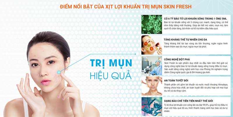 Skin fresh - Xịt lợi khuẩn trị mụn - hinh 6