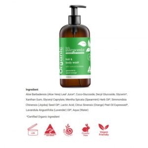 Sữa tắm gội toàn thân hữu cơ hương bạc hà - cam (500ml) - hinh 05