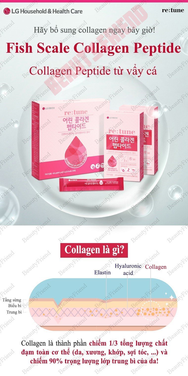 Collagen từ vẩy cá Re:tune Fish Scale Collagen Peptide - hinh 06