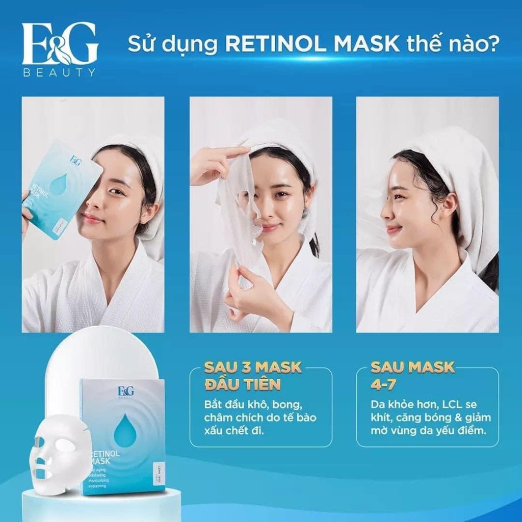 Mặt nạ retinol mask E&G Beauty hộp 3 miếng - hinh 06