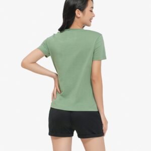 Áo T-shirt nữ trơn cổ tròn cotton - hinh04