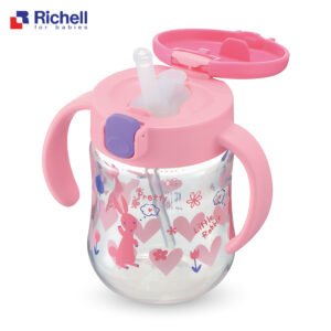 Bình ống hút T L I Richell Hồng - hinh 03