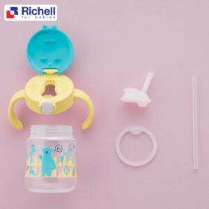 Bình ống hút T L I Richell Vàng - hinh 04