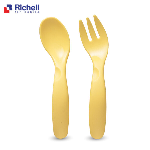 Bộ muỗng nĩa cong Richell - hinh 01