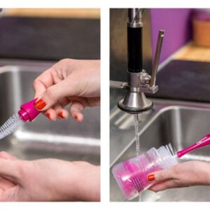Chổi cọ bình và núm ty Babymoov (Hồng) - hinh 08