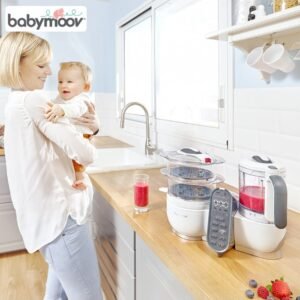 Máy xáy hấp đa năng Nutribaby 5in1 Plus Babymoov (Kem) - eshop03