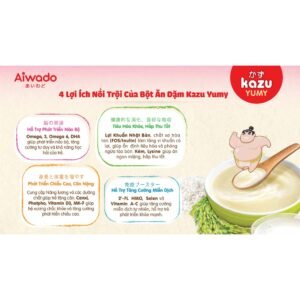 Bột ăn dặm Aiwado Kazu Yumy Trái Cây Tổng Hợp 200g - hinh 03