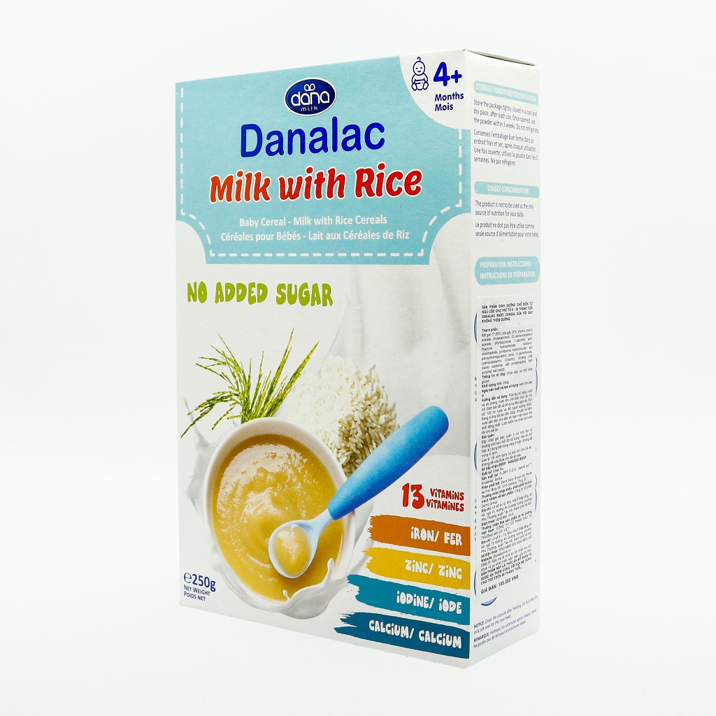 Bột Ăn Dặm DANALAC Vị Sữa Gạo (Hộp 250g) - hinh01