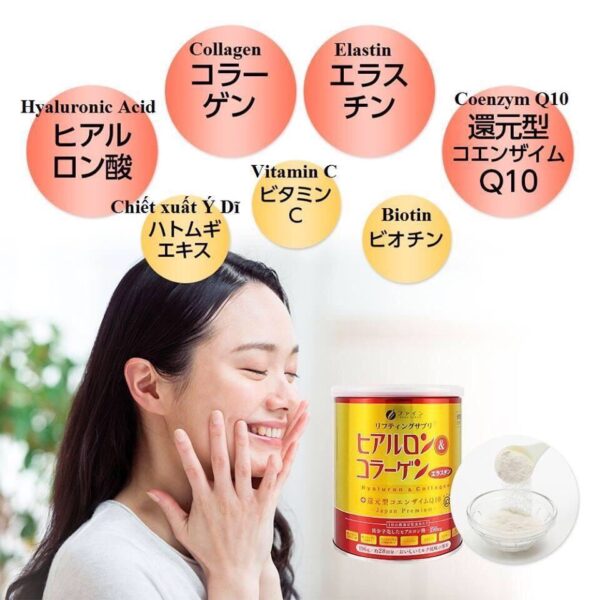 Bột uống Collagen & Hyaluron Q10 Fine Japan - hinh 09