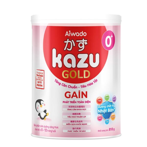Sữa bột Aiwado KAZU GAIN GOLD 0+ 810g - hinh 01