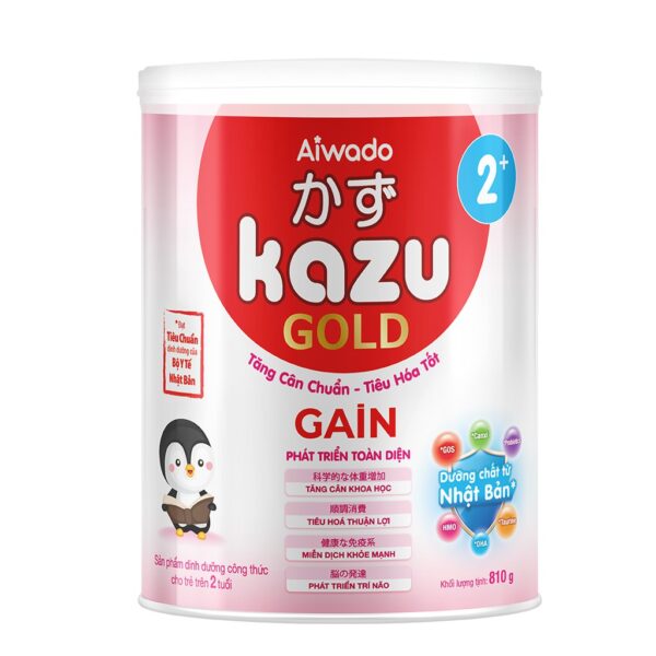 Sữa bột Aiwado KAZU GAIN GOLD 2+ hộp 810g