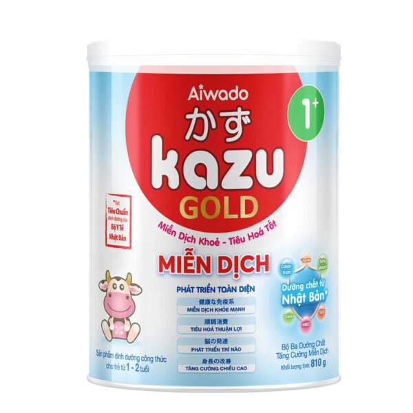Sữa bột Aiwado Kazu Miễn Dịch Gold 1+ 810g
