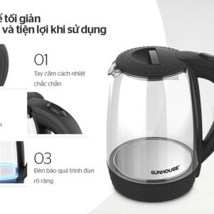 Ấm siêu tốc thủy tinh Sunhouse SHD1215B - hinh 04