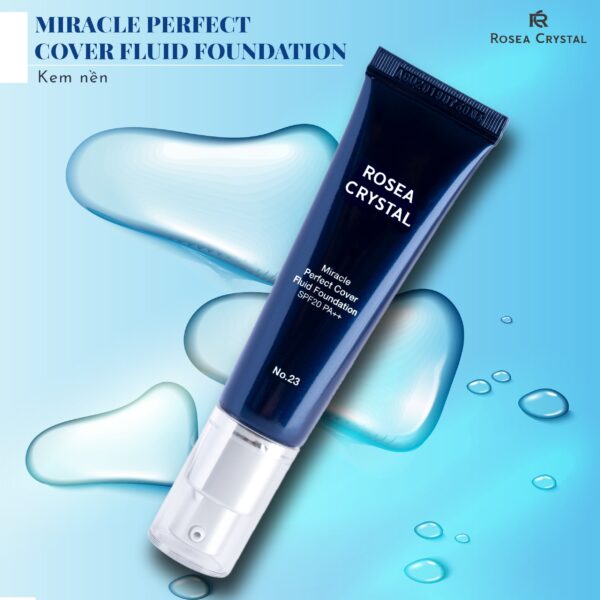 Kem nền Rosea Crystal Miracle Perfect Cover Fluid Foundation No.23 - hinh 01