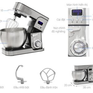 Máy nhồi, trộn bột đánh trứng đa năng UNIE EM5 - hinh 07
