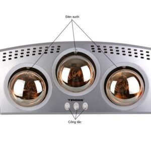 Đèn sưởi nhà tắm Tiross TS9292, 3 bóng - hinh 06