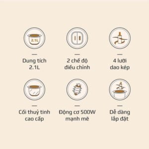 Máy Xay Thực Phẩm Đa Năng OLIVO FC21 - Dung Tích 2.1L - hinh 04