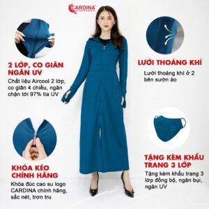 Áo Chống Nắng Nữ CARDINA 2 Lớp - hinh 04