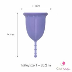 Cốc Nguyệt San Claricup Màu Tím Than - hinh 03