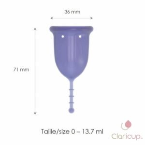Cốc Nguyệt San Claricup Màu Tím Than - hinh 04
