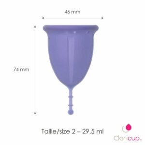 Cốc Nguyệt San Claricup Màu Tím Than - hinh 05