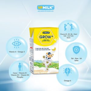 Sữa Tiệt Trùng VPMilk Grow+ Vị Chuối 110ml - hinh 01