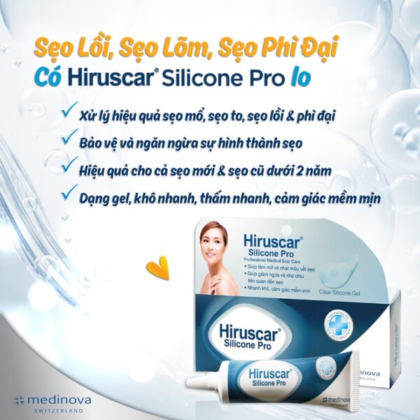 Gel Xử Lý Sẹo Mổ Hiruscar Silicone Pro 4G - hinh 03