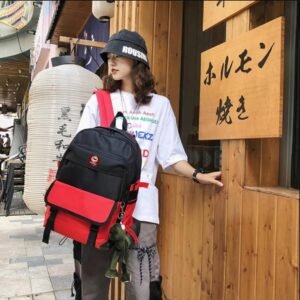 Balo Thời Trang Phối 2 Màu Cá Tính Ulzzang HR297 - Haras - hinh 08