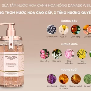 Sữa Tắm Trắng Da Cánh Hoa Hồng Damask Weilaiya - hinh 07