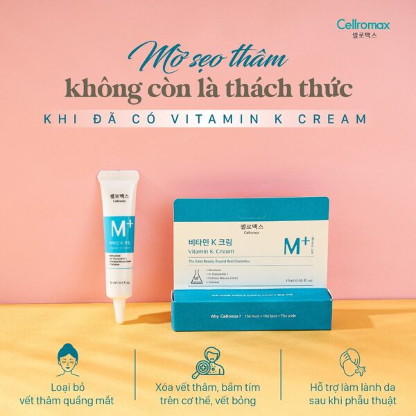 Kem Trị Thâm Nám Cellromax Vitamin K Miracle M+ hinh 01
