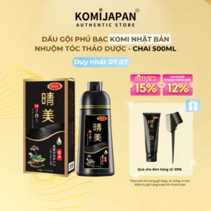 Dầu Gội Phủ Bạc Komi Việt Nam Nhuộm Tóc Thảo Dược Chai 500ml