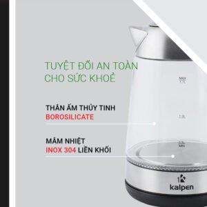 Ấm đun nước siêu tốc thủy tinh Kalpen KK88 - hinh 05