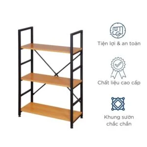 Kệ Gỗ Chân Sắt 3 Tầng MK243 hinh 04