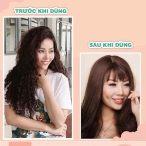trước và sau dùng Dầu Gội Duỗi Tóc Sin Hair - h2