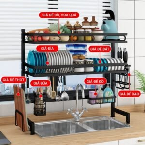 kệ để bát đĩa trên bồn rửa thông minh - hinh 01