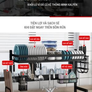 kệ để bát đĩa trên bồn rửa thông minh - hinh 09