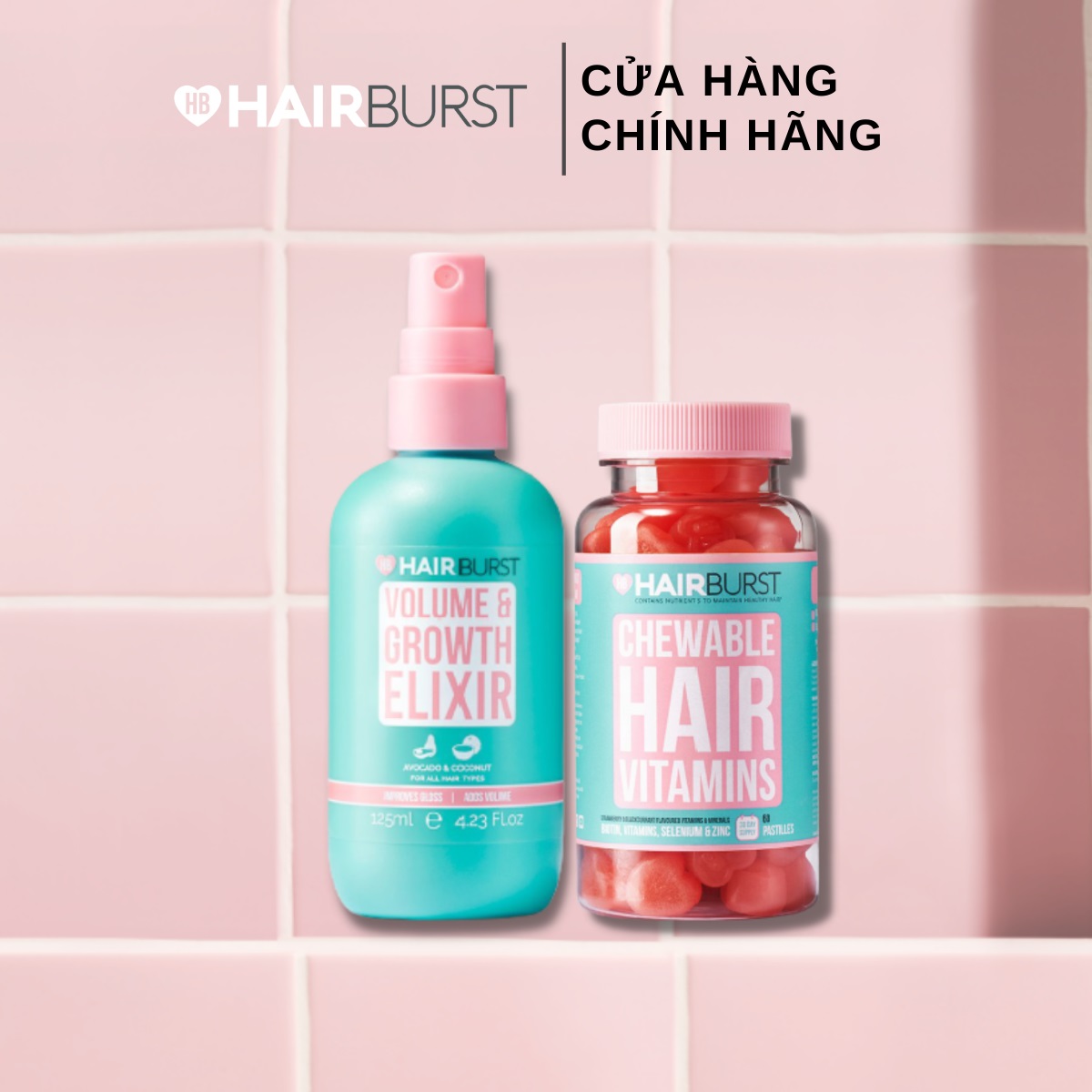 Combo Kẹo Dẻo Và Xịt Dưỡng Hairburst