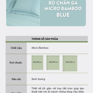 Bộ ga chun chần Blue MB2302BL - hinh 07