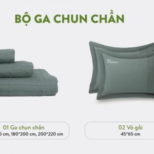 Bộ ga chun chần Grey MB2304GR - hinh 07