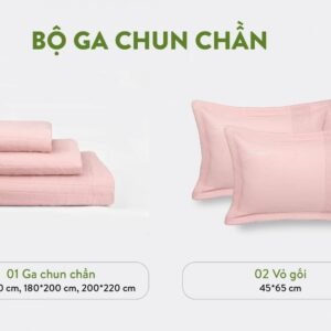 Bộ ga chun chần Pink MB2303PK - hinh 07