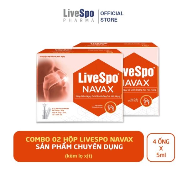 Combo 2 Nước muối sinh lý chứa bào tử lợi khuẩn LiveSpo Navax