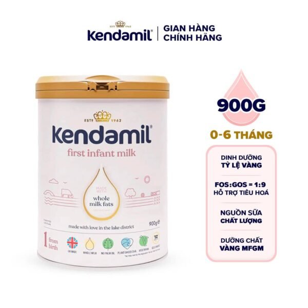 Sữa Bột Công Thức Nguyên Kem Kendamil Số 1 (900g)