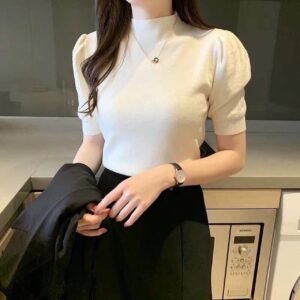 Áo Len Tay Bồng Chất Đẹp Tôn Dáng - hinh 05