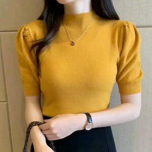 Áo Len Tay Bồng Chất Đẹp Tôn Dáng - hinh 02