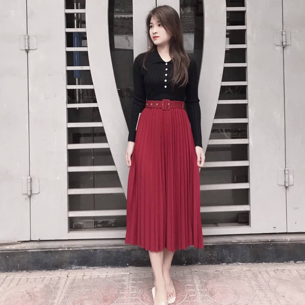 Chân váy hoa nhí vintage  dáng dài cạp chun phong cách Hàn Quốc  Nhiều  màu vải voan mỏng cực xinh  Lazadavn