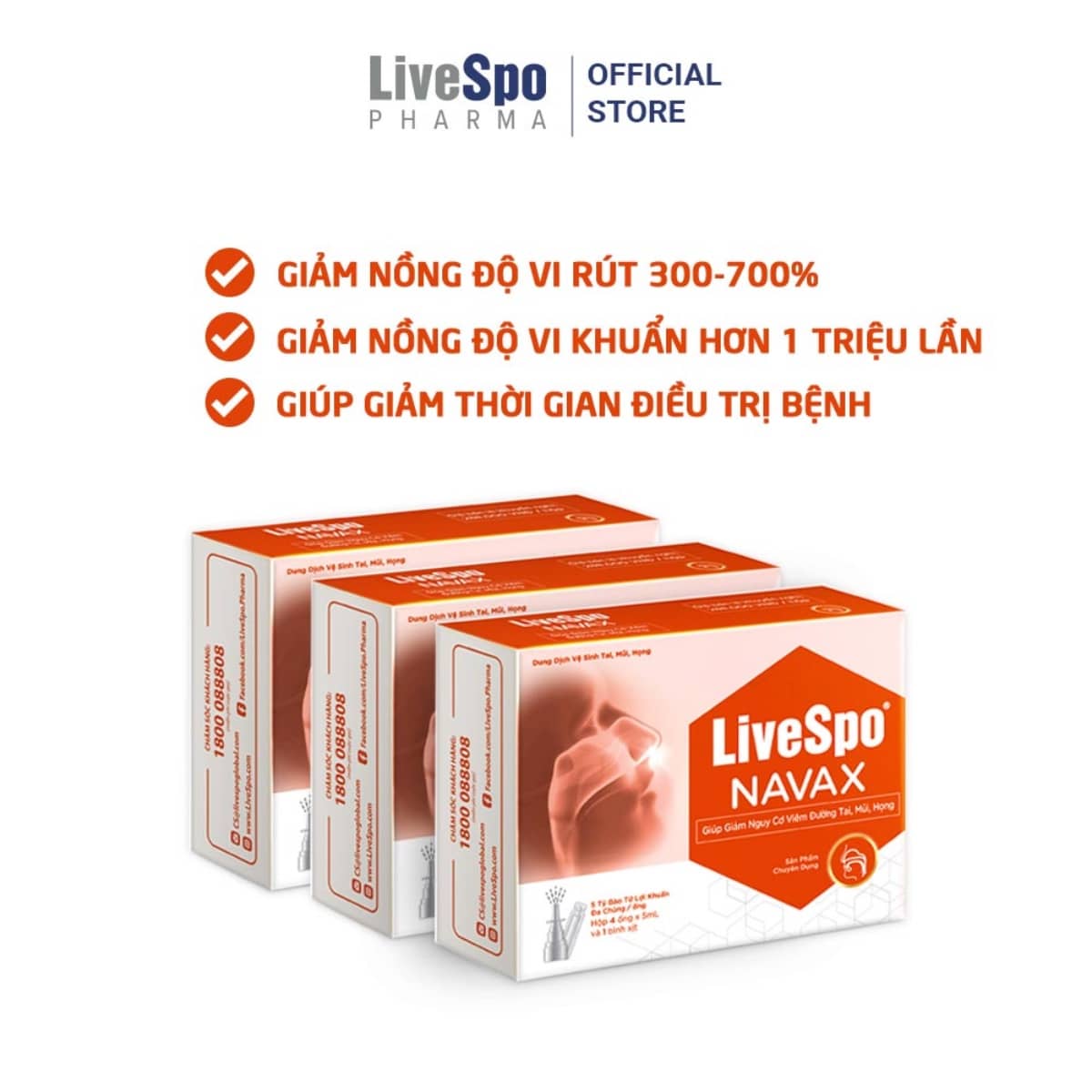 Combo 3 Nước muối sinh lý LiveSpo Navax -hinh 0 2
