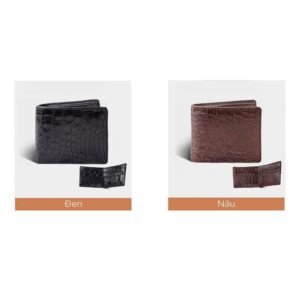 Ví Nam Da Cá Sấu Hai Mặt SP-FCW04B Vùng Da Bụng - Fadoda - hinh 03