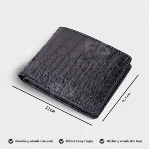 Ví Nam Da Cá Sấu Hai Mặt SP-FCW04B Vùng Da Bụng - Fadoda - hinh 05