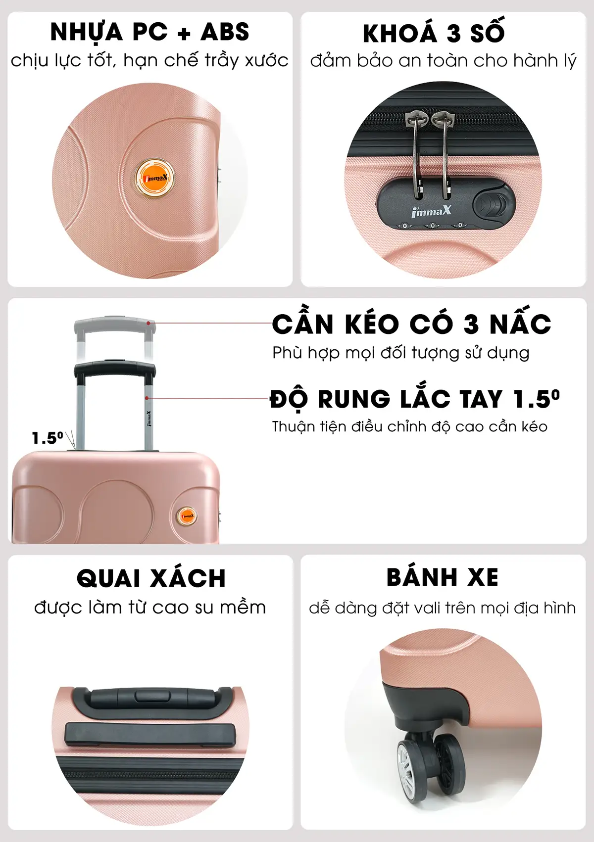 vali nhựa kéo du lịch i'mmax x12 size 24inch - hình chi tiết 02