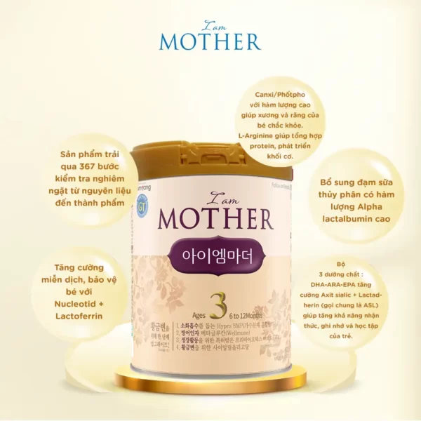 Sữa Bột I Am Mother 3 VP Milk- 800g - hinh 01